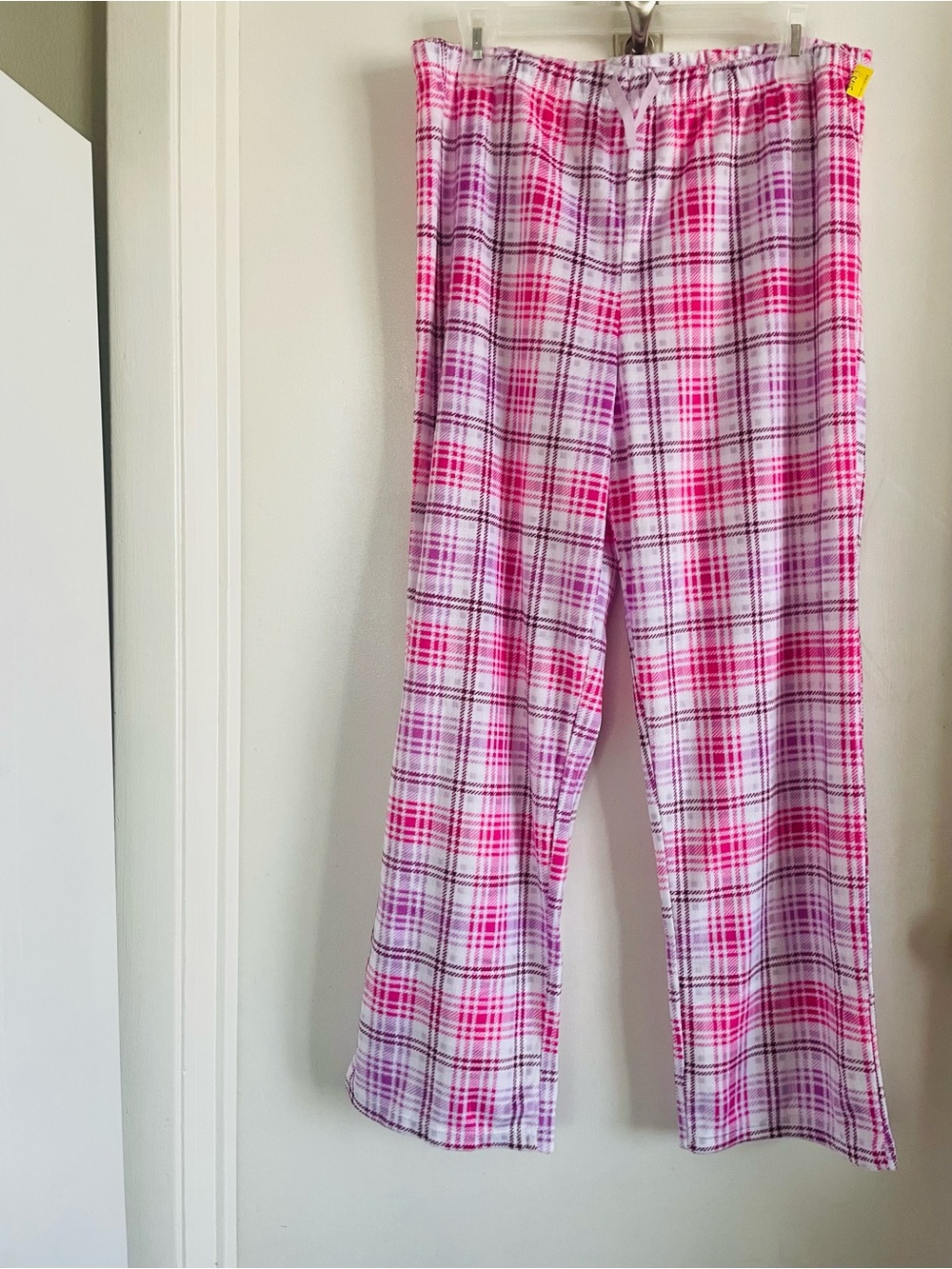 wonder nation Pink and White Plaid Pajama Pants New W/o Tag